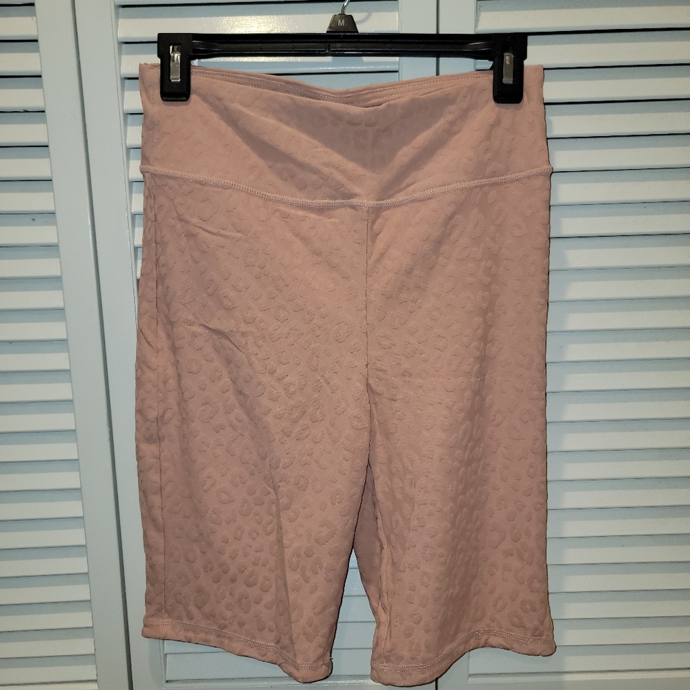 Pink leopard biker shorts!